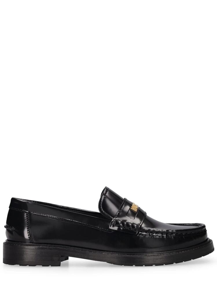 25mm Moschino College Leather Loafers Cover