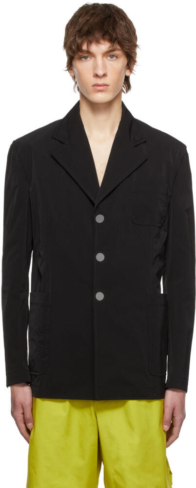 Bottega Veneta Black Nylon Coat Cover