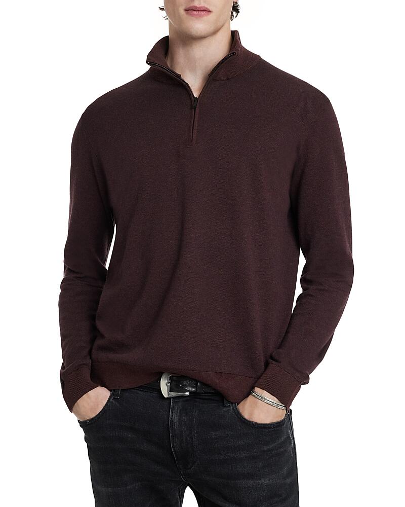 John Varvatos Grand Birdseye Half Zip Sweater Cover