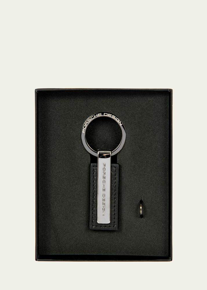 Porsche Design Men's PD Leather and Metal Bar Keyring Cover