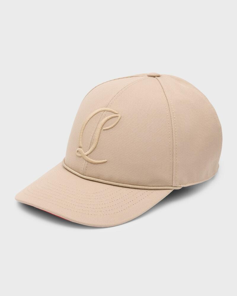 Christian Louboutin Men's Mooncrest Embroidered Baseball Hat Cover