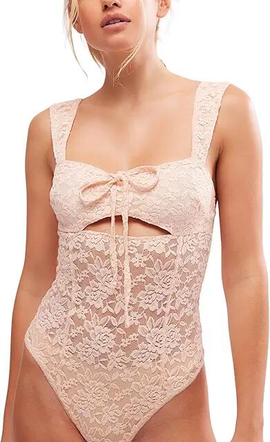 Free People Strike A Pose Bodysuit (Peach Dust) Women's Clothing Cover