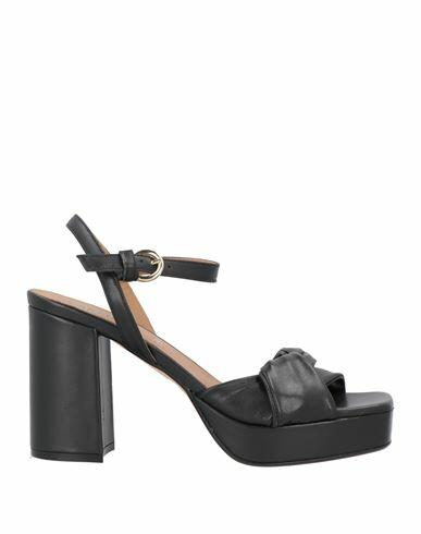 Carmens Woman Sandals Black Leather Cover