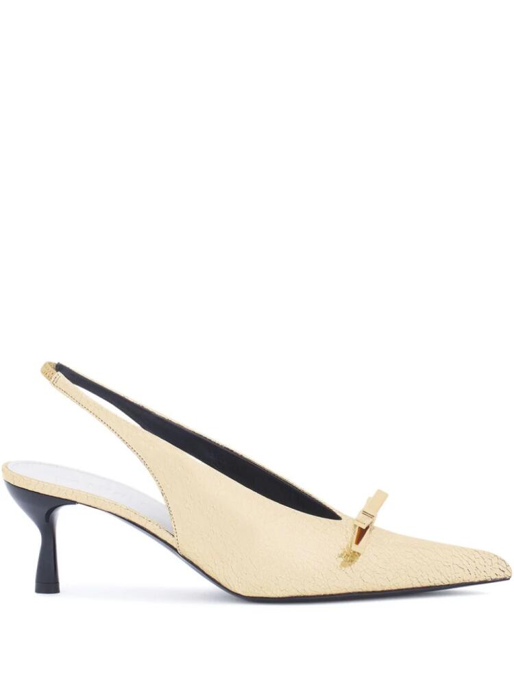 Lanvin bow-detailing pumps - Gold Cover