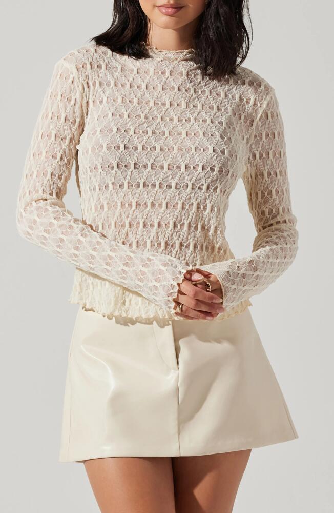 ASTR the Label Dorset Mesh Top in Cream Cover