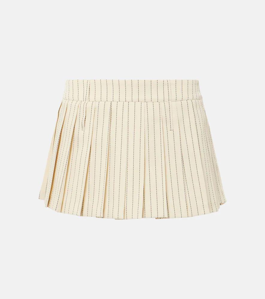 The Frankie Shop Blake pleated pinstripe twill miniskirt Cover