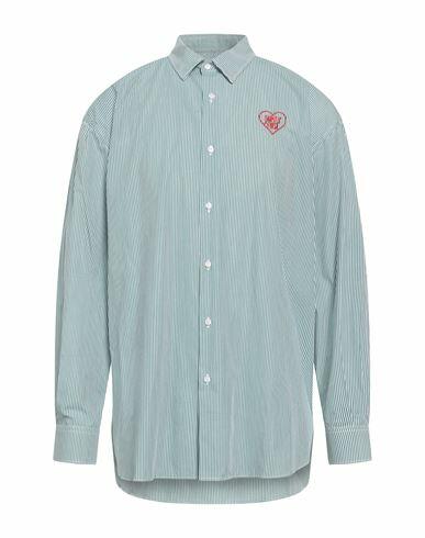 Family First Milano Man Shirt Dark green Cotton Cover