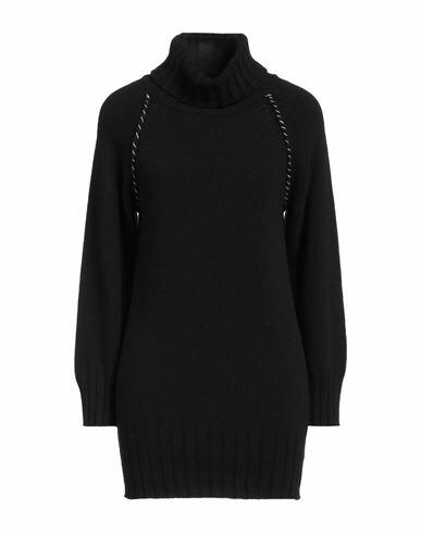 N. o.w. Andrea Rosati Cashmere Woman Turtleneck Black Cashmere, Viscose, Wool, Polyamide Cover