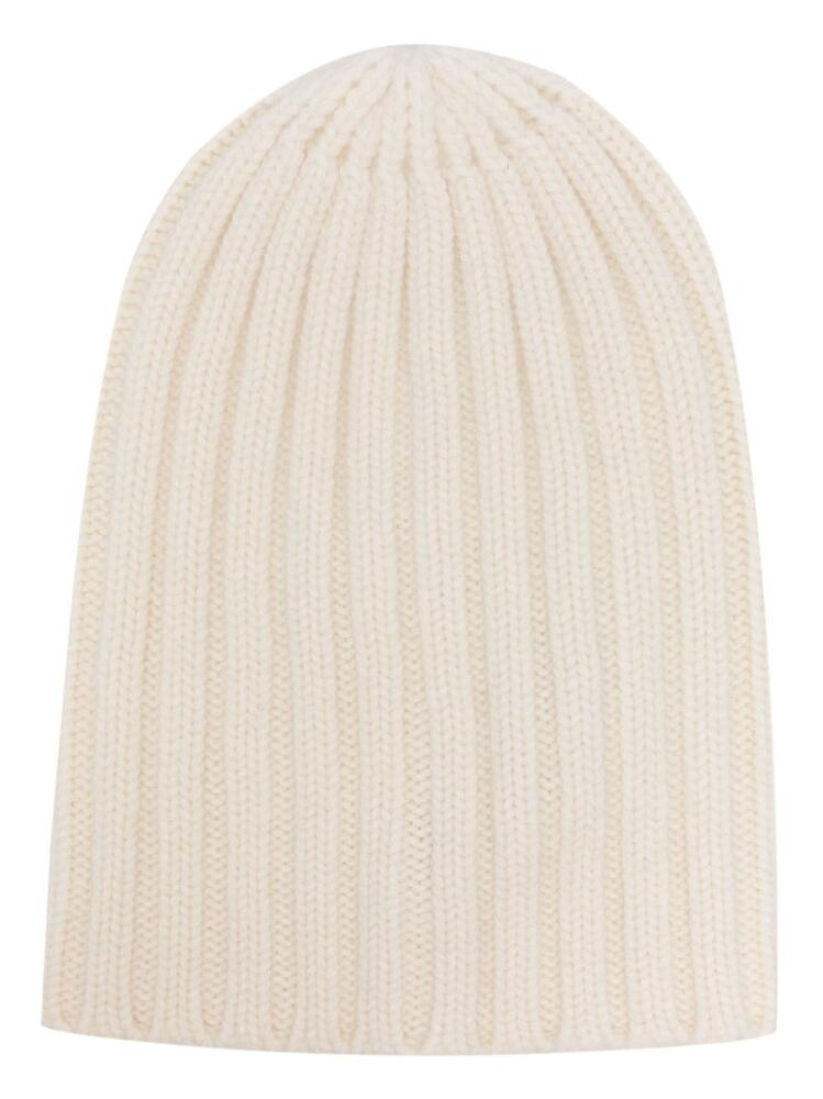 Laneus cable-knit cashmere beanie - White Cover