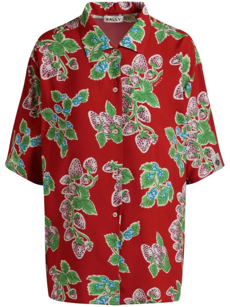 Bally strawberry-print short-sleeve shirt - Red Cover