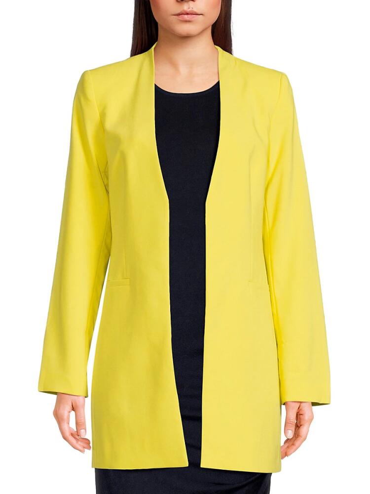 Calvin Klein Women's Open Front Blazer - Pear Cover