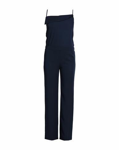 Biancoghiaccio Woman Jumpsuit Blue Polyester, Elastane Cover