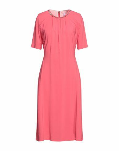 Vdp Collection Woman Midi dress Coral Viscose, Elastane Cover