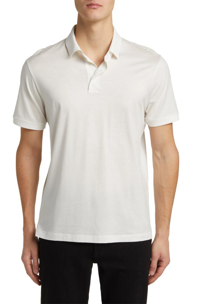 Emporio Armani Lyocell & Cotton Polo in Solid White Cover