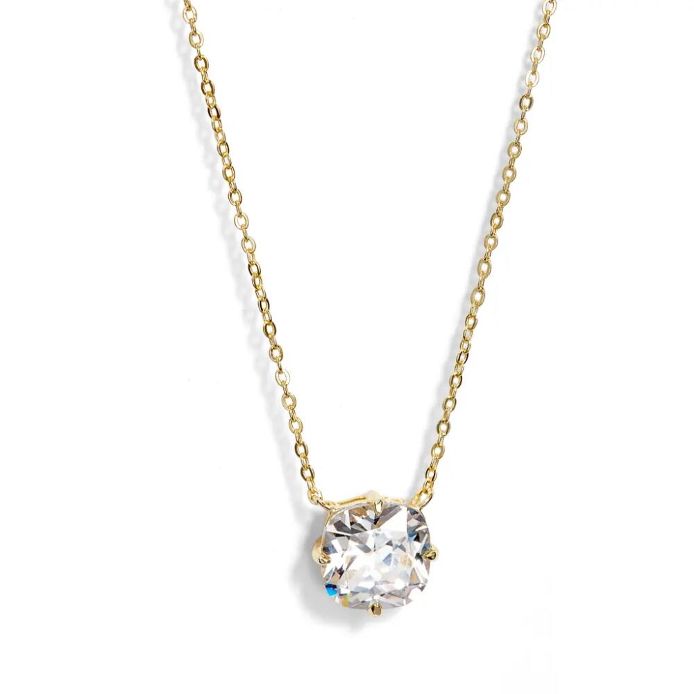 Melinda Maria The Monarch Pendant Necklace in Gold White Diamondettes Cover