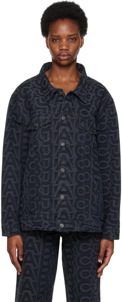 Marc Jacobs Black 'The Monogram' Denim Jacket Cover