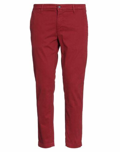 Rar Man Pants Brick red Cotton, Elastane Cover