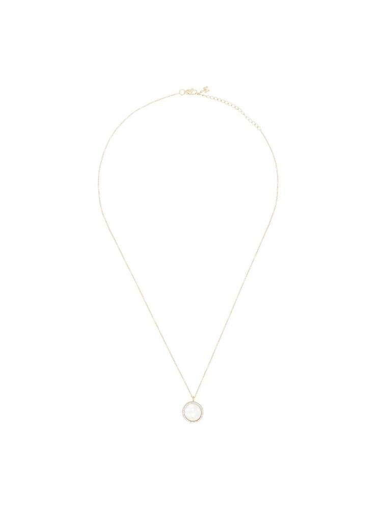 Mateo 14kt yellow gold C pearl and diamond necklace Cover