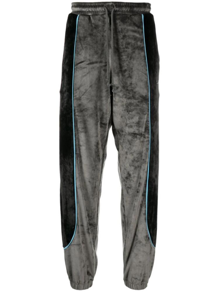 RASSVET logo-embroidered velour track pants - Black Cover