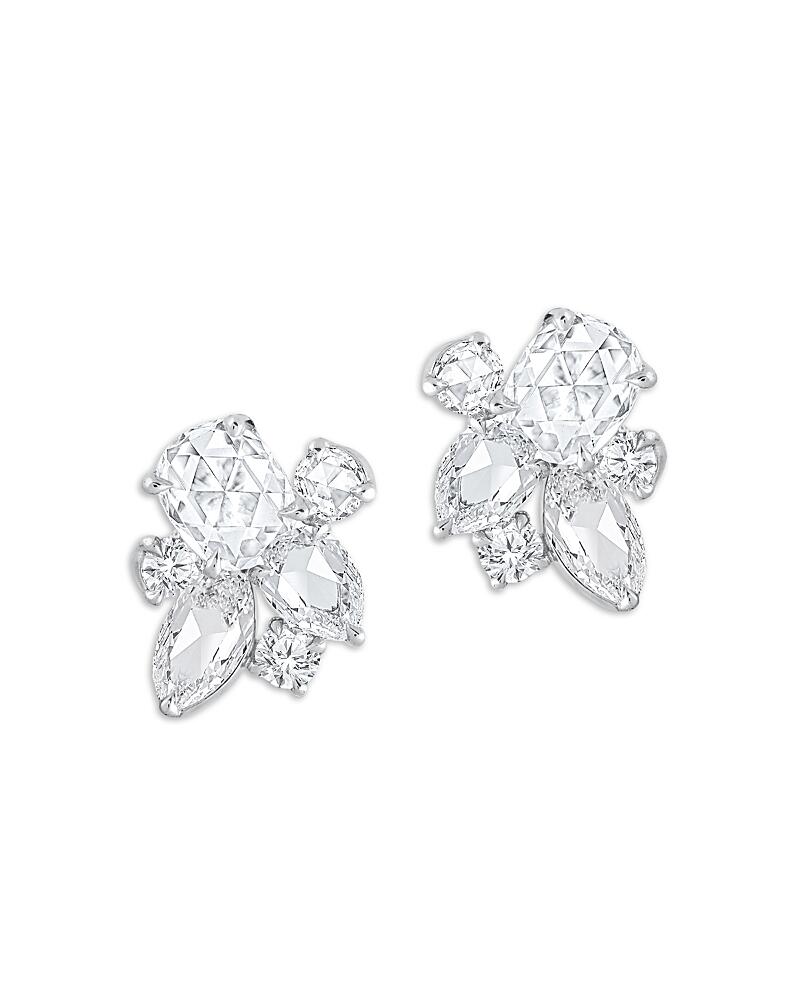 Harakh Diamond Cluster Stud Earrings in 18K White Gold, 1.0 ct. t. w. Cover