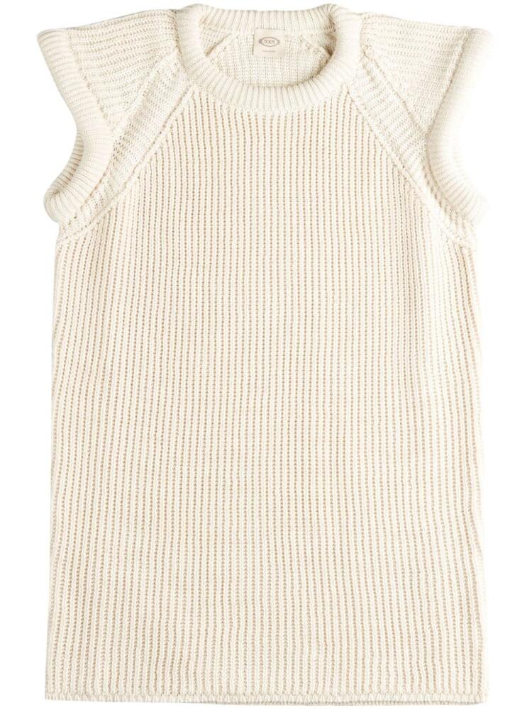 Tod's knitted cotton top - White Cover