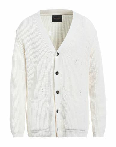 Officina 36 Man Cardigan White Wool, Polyamide Cover