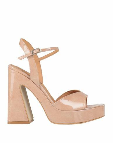 Elvio Zanon Woman Sandals Sand Leather Cover