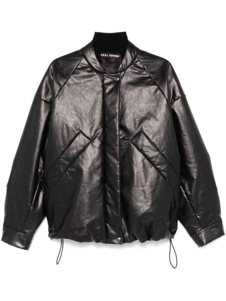 KASSL Editions polished bomber jacket - Black Cover