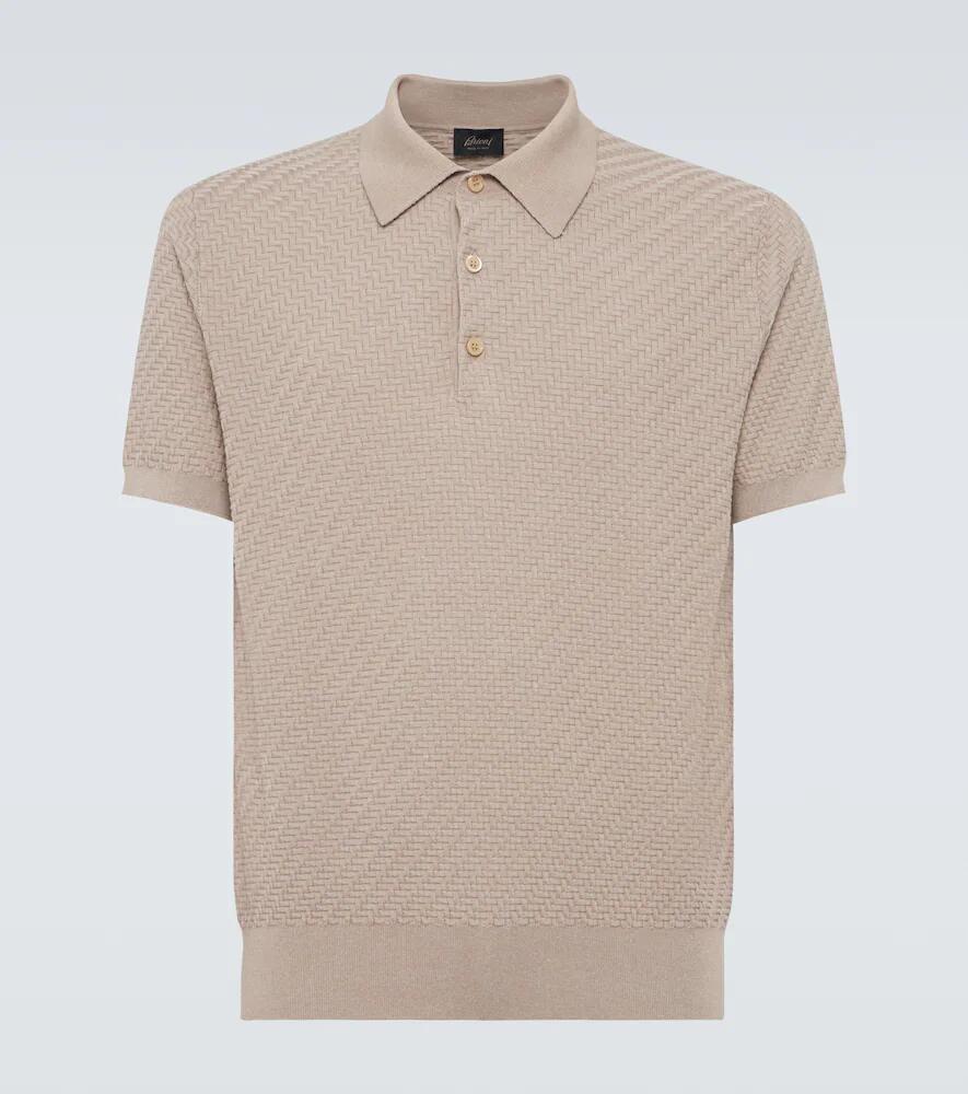 Brioni Cotton, silk and cashmere polo shirt Cover