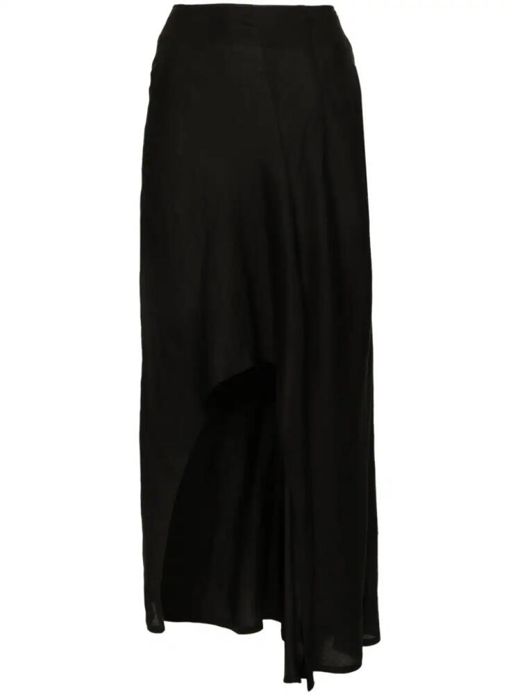 Yohji Yamamoto pleat-detail asymmetric skirt - Black Cover