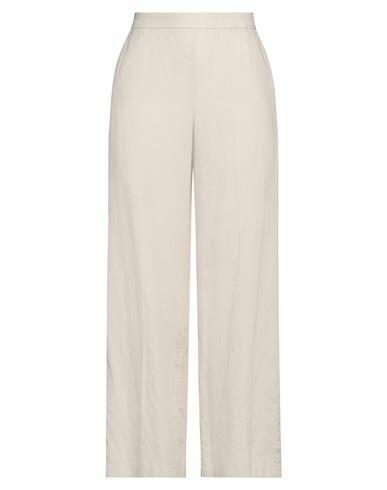 Rosso35 Woman Pants Off white Linen Cover