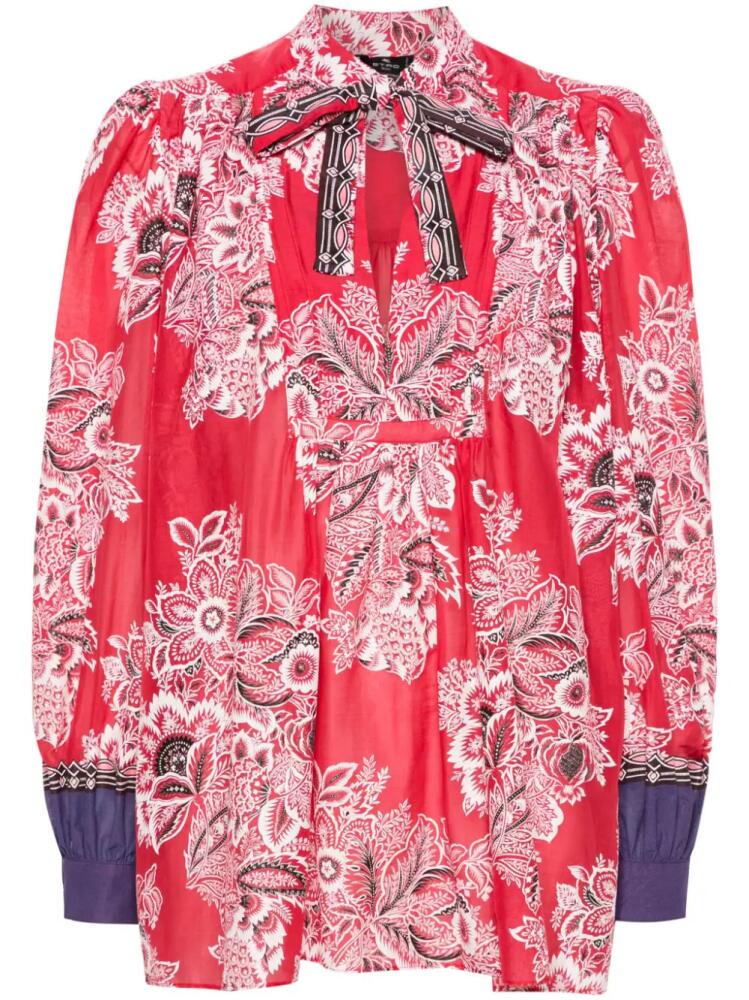 ETRO floral-print blouse - Red Cover