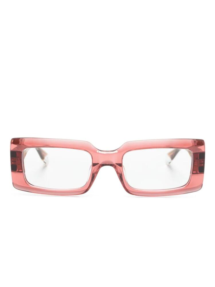 Etnia Barcelona Arrecife rectangle-frame glasses - Pink Cover