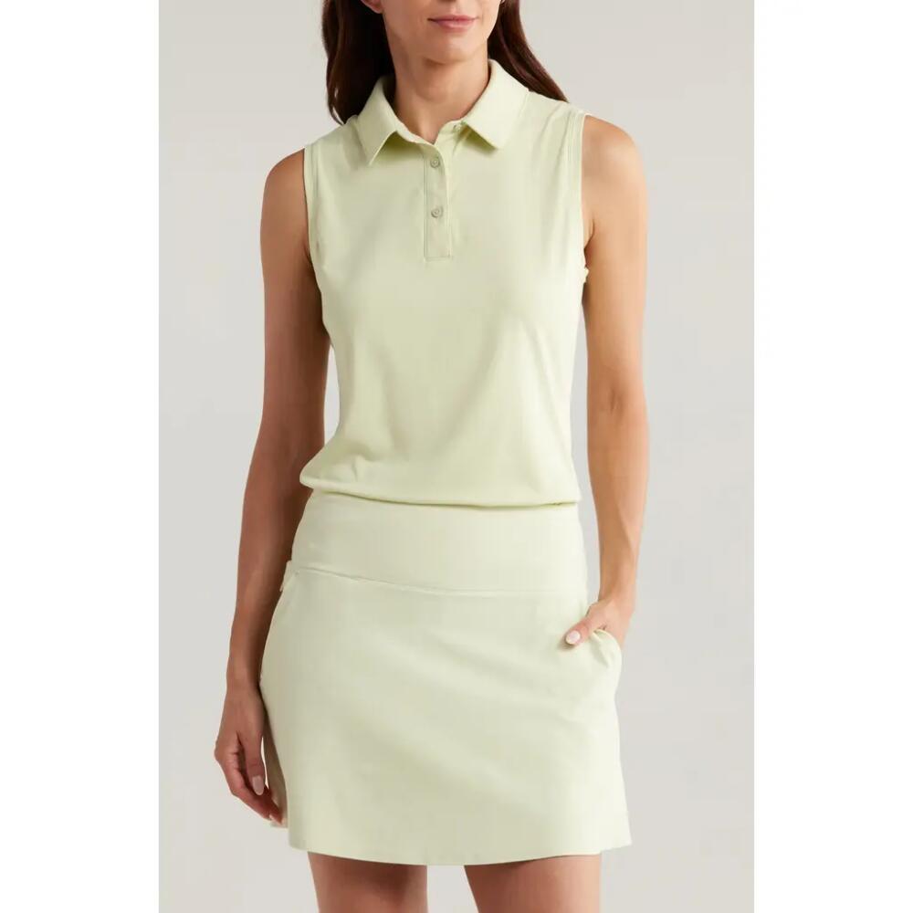 Rhone Course to Court Sleeveless Polo in Lime Zest Cover