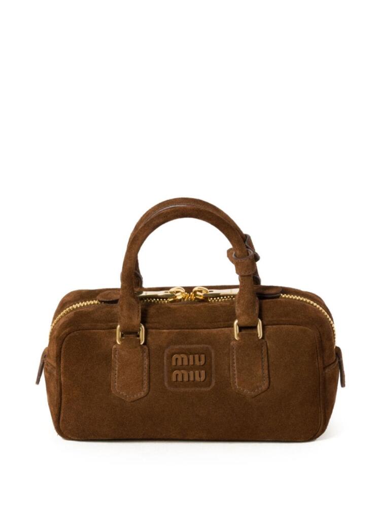 Miu Miu Arcadie suede tote bag - Brown Cover