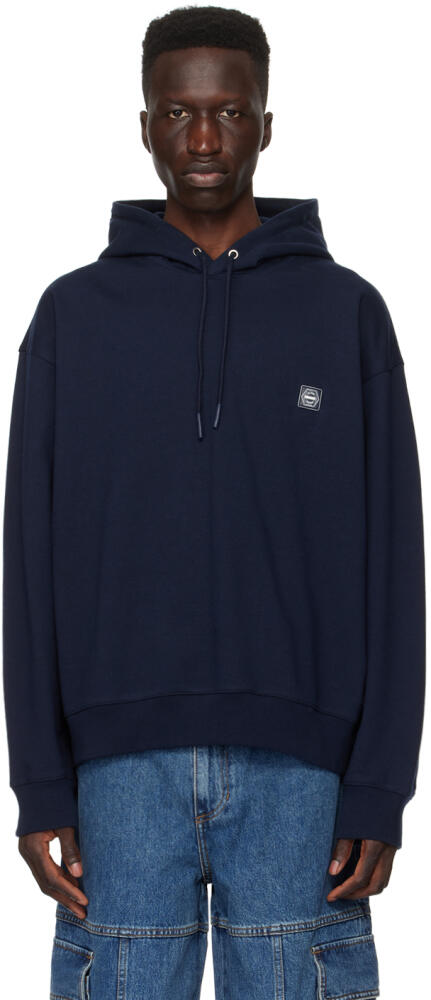 Solid Homme Navy Embroidered Hoodie Cover