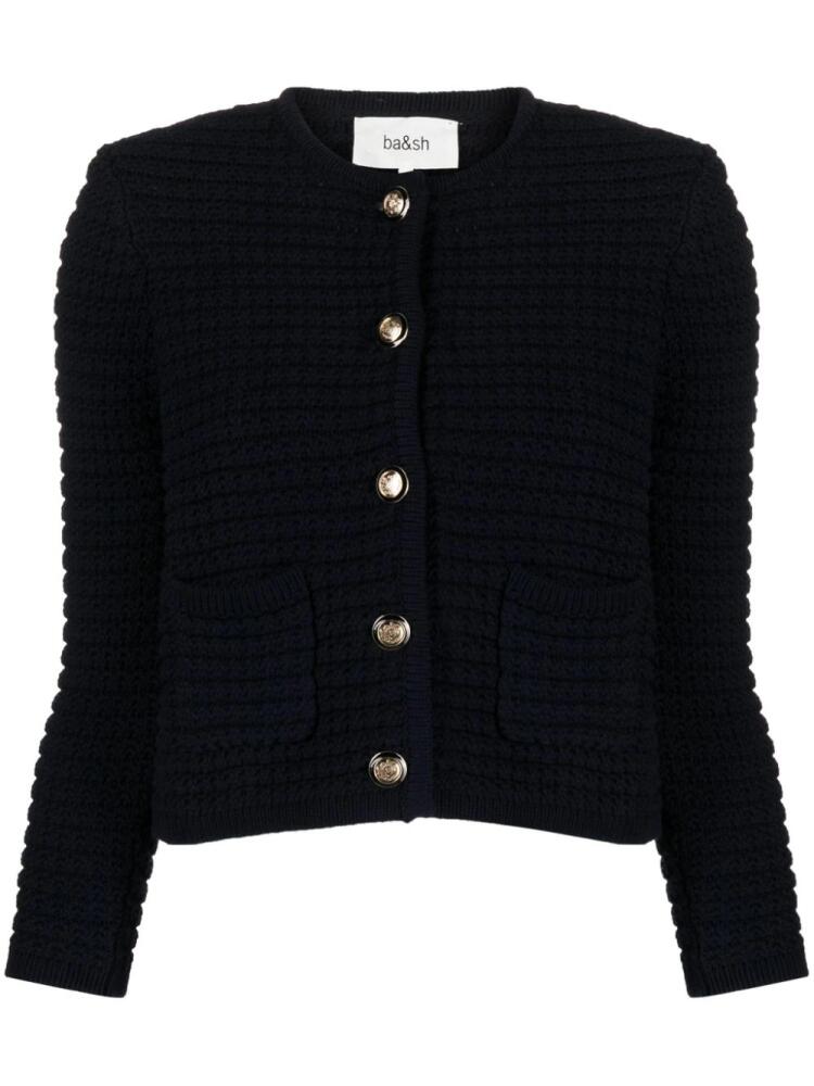 Ba&Sh Gaspard ribbed-knit cardigan - Blue Cover