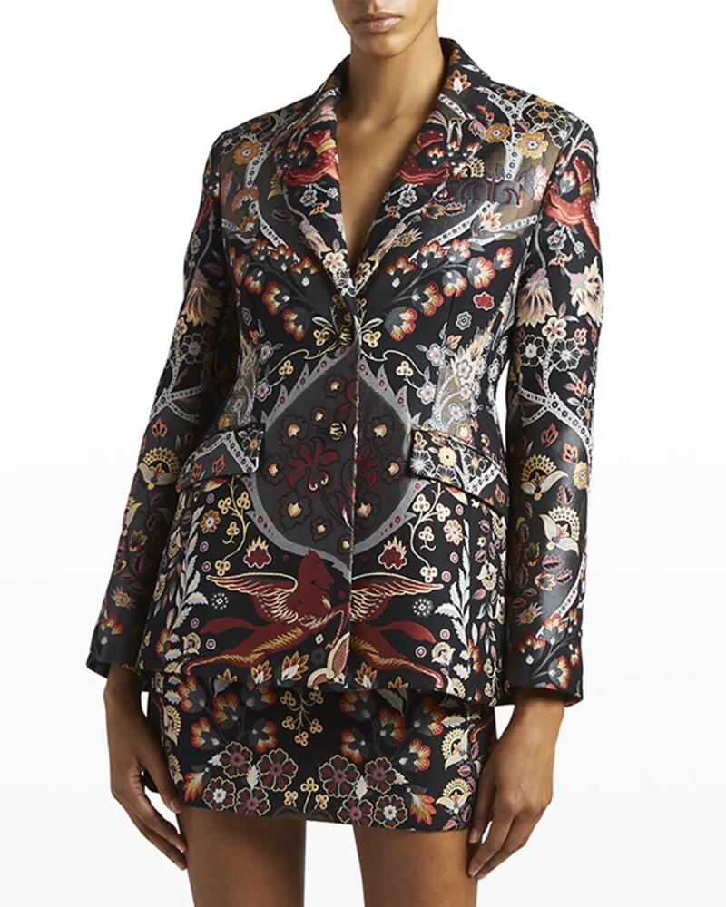 Etro Dreams Jacquard Single-Breasted Blazer Cover