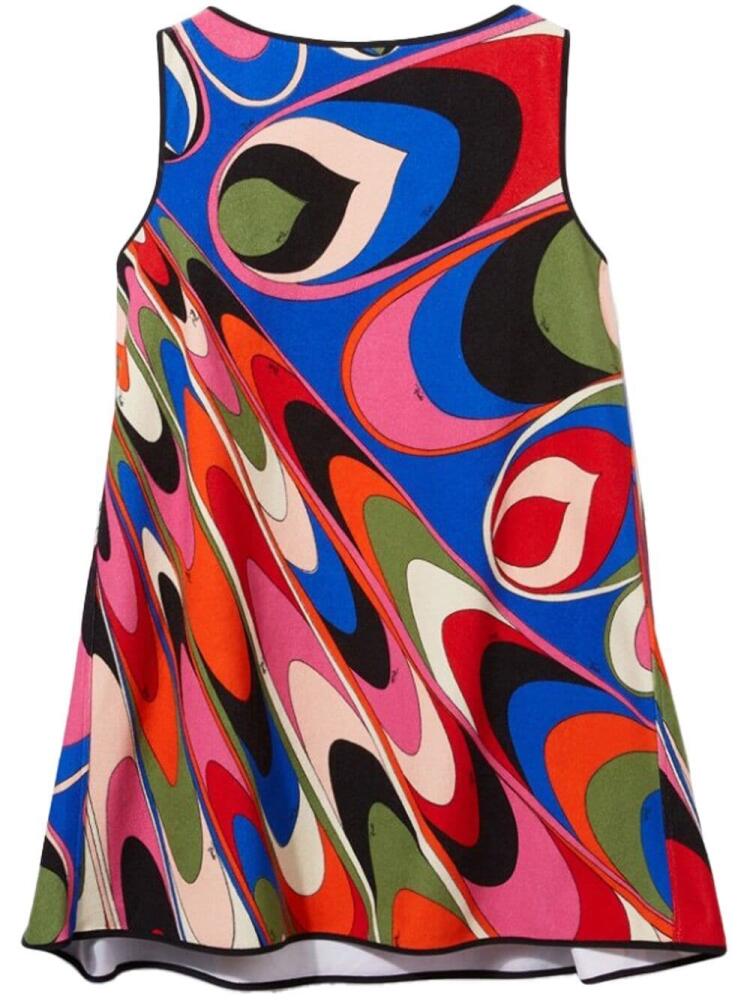 PUCCI Onde Goccia-print mini dress - Blue Cover