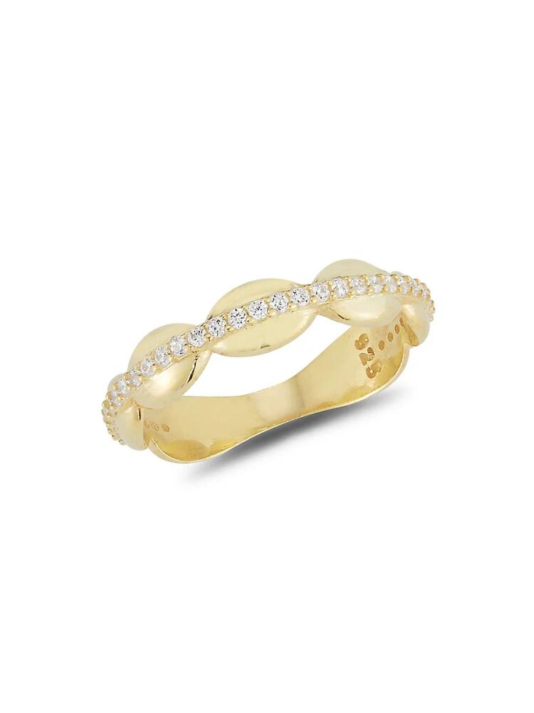 SPHERA MILANO Women's 14K Goldplated Sterling Silver & Cubic Zirconia Band Cover