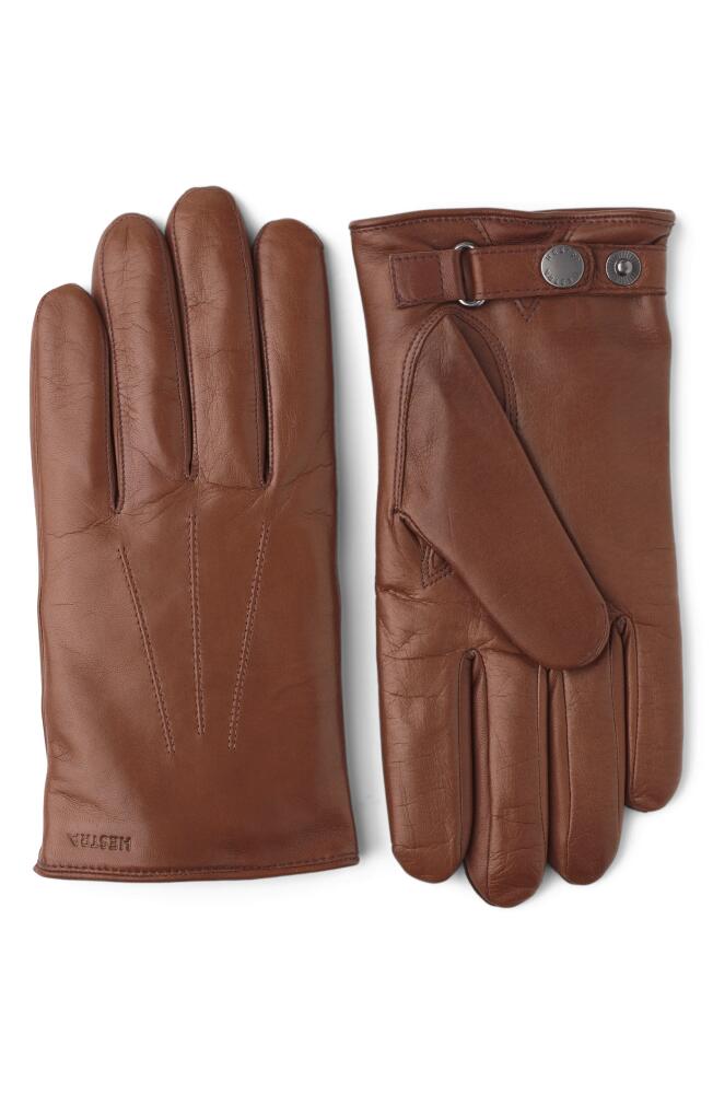 Hestra Nelson Hairsheep Leather Gloves in Chestnut Cover