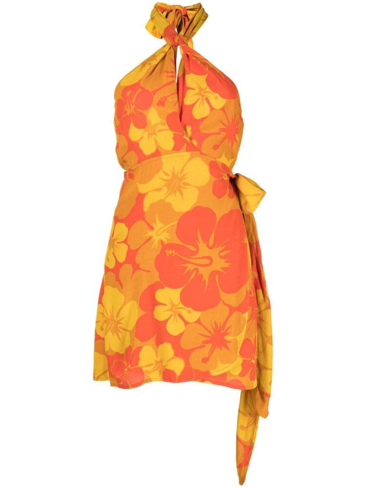 Faithfull the Brand Odette floral-print mini dress - Yellow Cover