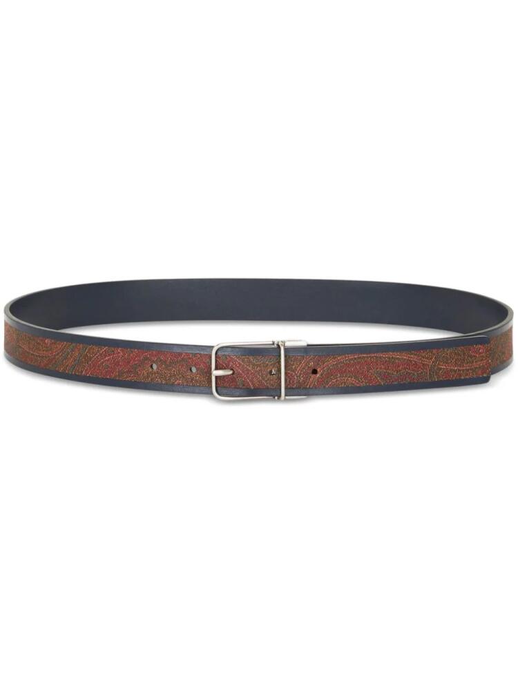 ETRO reversible leather belt - Blue Cover