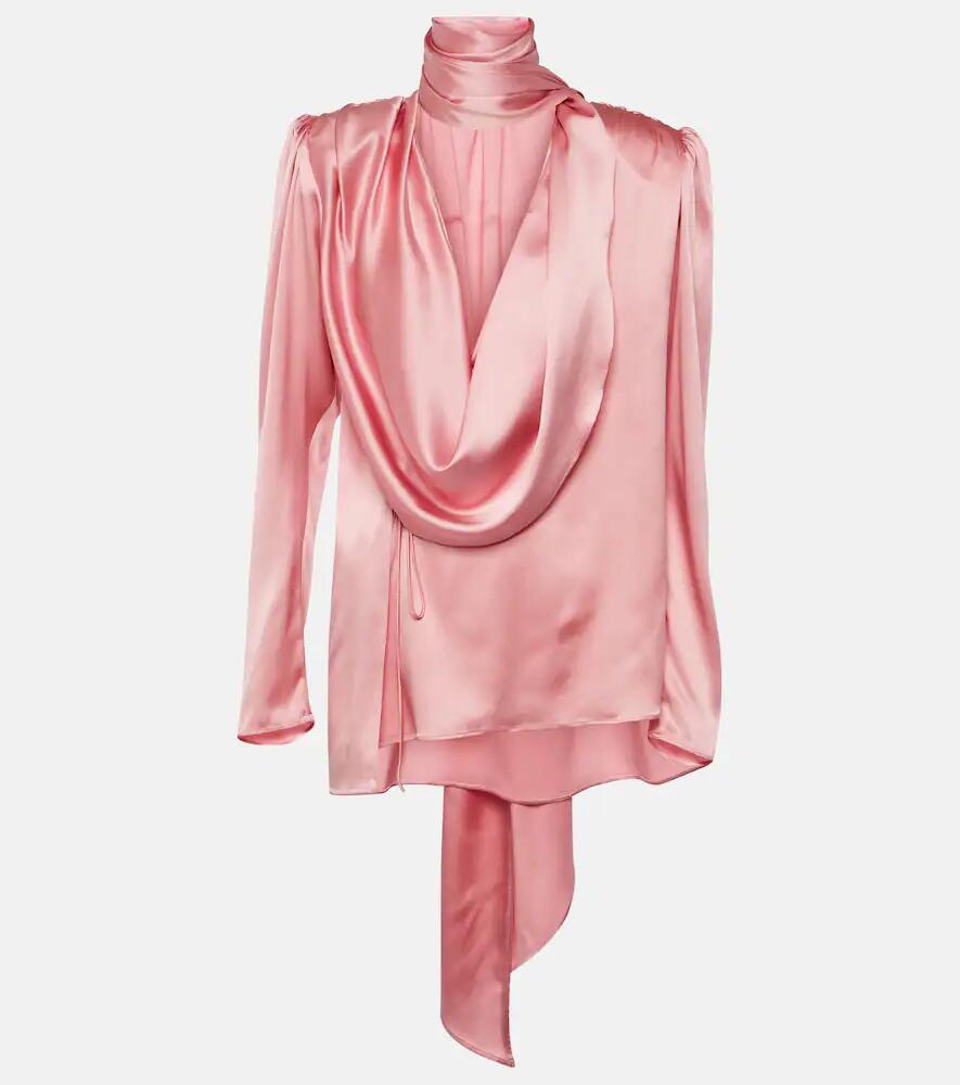 Magda Butrym Draped silk-blend blouse Cover