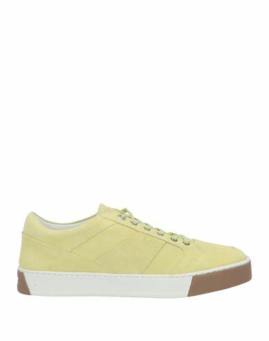 Santoni Man Sneakers Acid green Soft Leather Cover