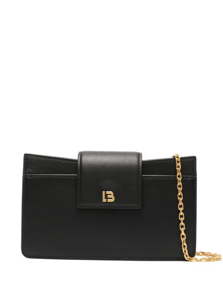 Bimba y Lola logo-plaque letaher crossbody bag - Black Cover