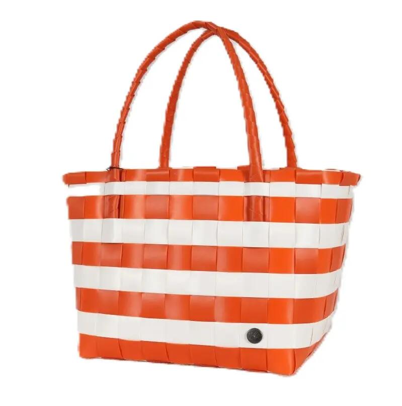 Handed By Paris Spirit Recycled Tote Bags in Orange/white Cover