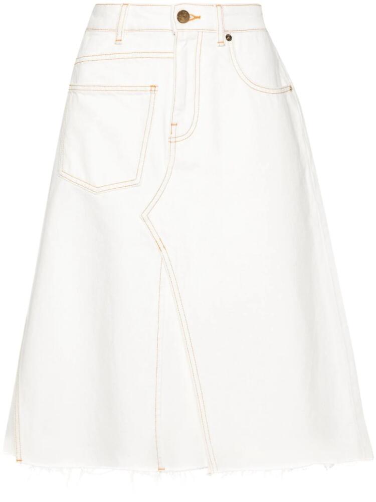 Tory Burch deconstructed denin skirt - Neutrals Cover