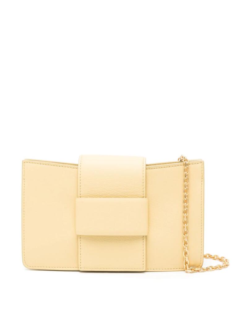 Bimba y Lola logo-lettering leather shoulder bag - Yellow Cover