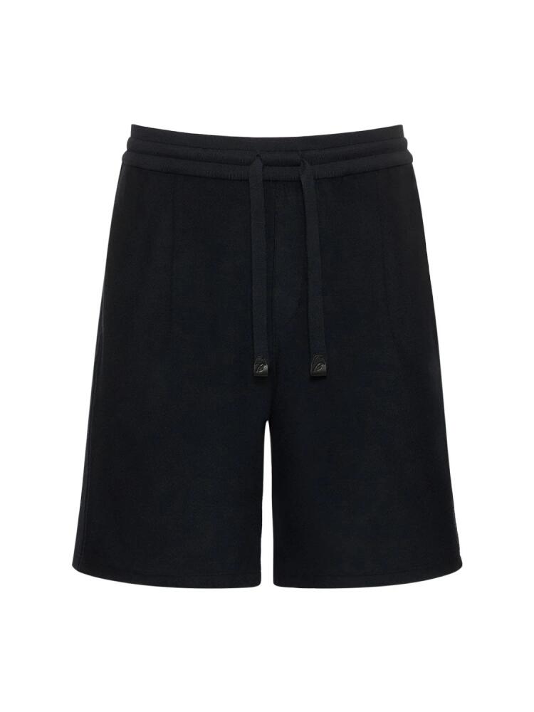 BRIONI Cotton & Silk Terrycloth Shorts Cover